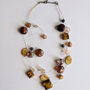3 Strand Beaded Necklace